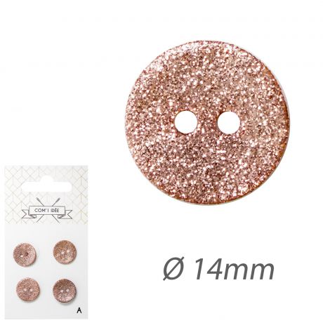 Boutons nacre akoya 14mm rose