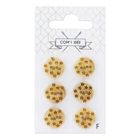 Boutons �toile 15mm bois