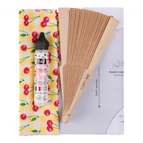 Kit �ventail petit mod�le cerise Com'1 Id�e