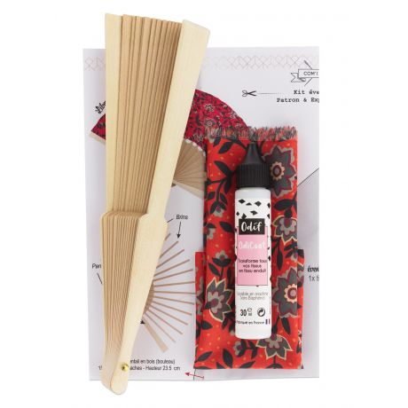 Kit d'éventail grand modèle en Liberty Com'1 Idée