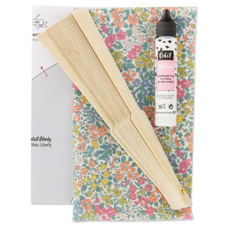 Kit d'éventail grand modèle en Liberty Com'1 Idée