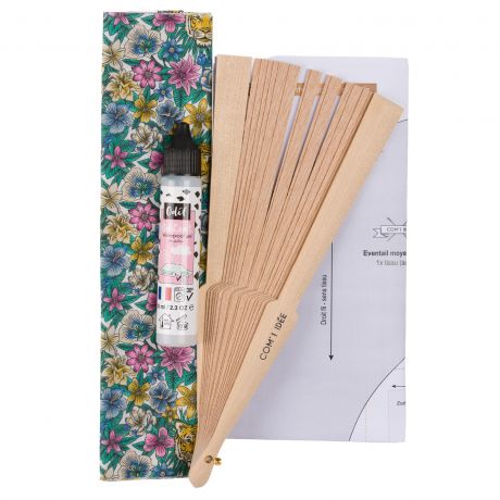 Kit �ventail grand mod�le en Liberty jungle Com'1 Id�e