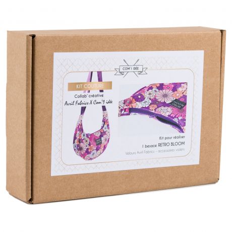 Kit sac besace rétro bloom Com'1 Idée