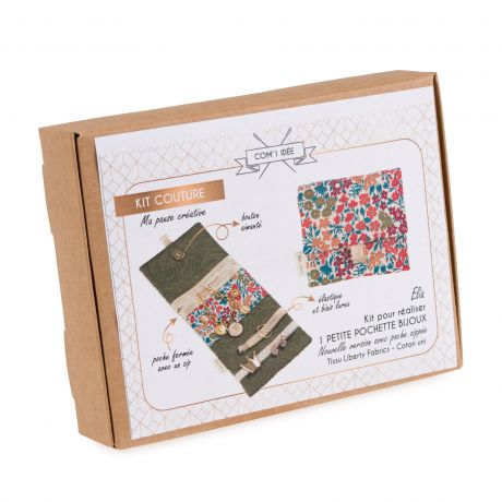 Kit petite pochette bijoux zipp�e Com'1 Id�e