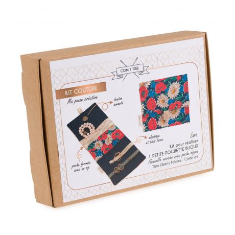 Kit petite pochette bijoux zipp�e Com'1 Id�e