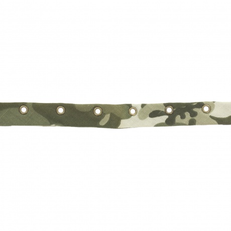 Biais oeillet 20mm (espace 30mm) camouflage