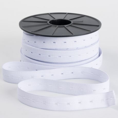 lastique boutonnire 20mm blanc