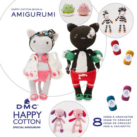 Livret DMC amigurumi Happy Cotton les animaux en vacances