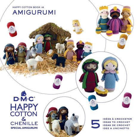 Livret DMC amigurumi Happy Cotton chenille la nativit - Nol