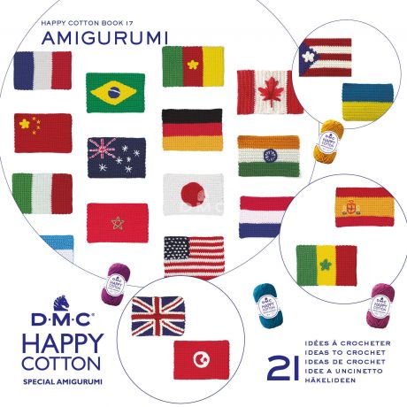 Livre DMC Happy Cotton crochet drapeaux