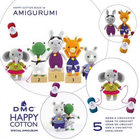 Livre DMC Happy Cotton crochet amigurumi sports
