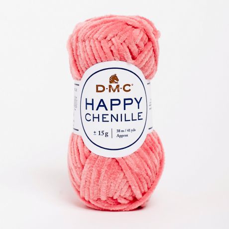 Bobine de Happy chenille DMC 10x15 gr rose