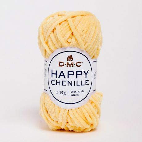 Bobine de Happy chenille DMC 10x15 gr jaune canard