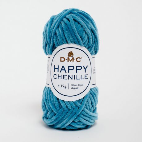 Bobine de Happy chenille DMC 10x15 gr bleu océan