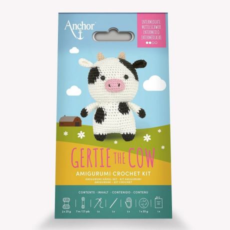 kit crochet amigurumi Anchor Gertie la vache (S)