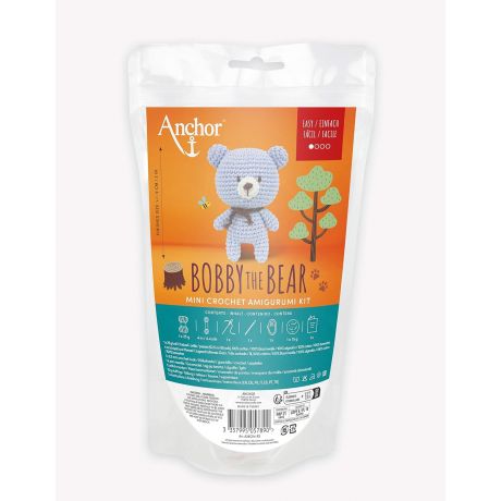 kit crochet mini amigurumi Anchor Bobby l'ours (XS)