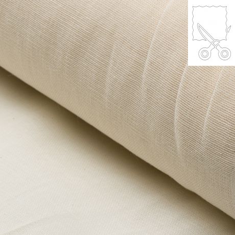 chantillon 10x10cm de toile  beurre fine gaze non traite cru