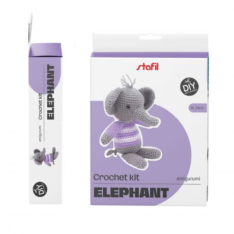 Kit crochet amigurumi Stafil �l�phant