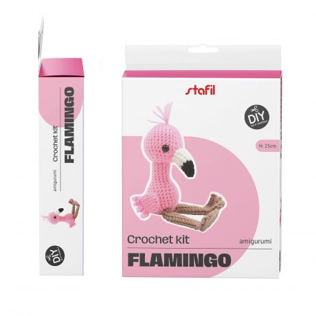Kit crochet amigurumi Stafil flamant