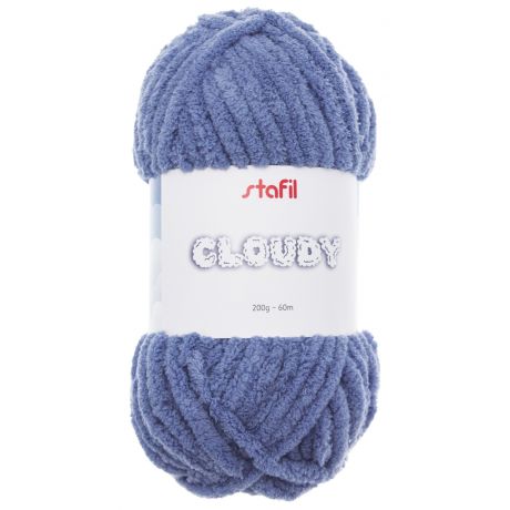 Gros fil chenille Cloudy Stafil bleu clair 200g