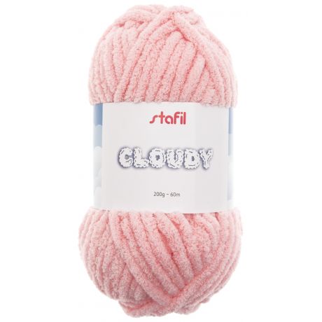 Gros fil chenille Cloudy Stafil rose 200g
