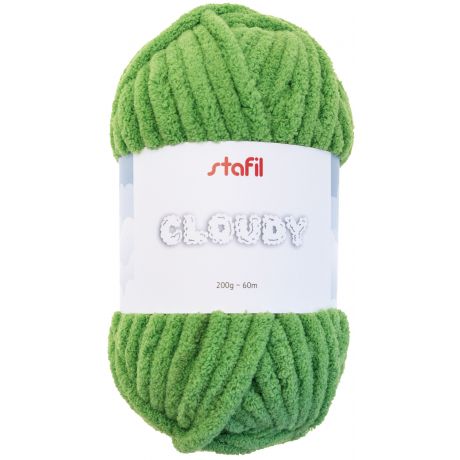 Gros fil chenille Cloudy Stafil vert clair 200g