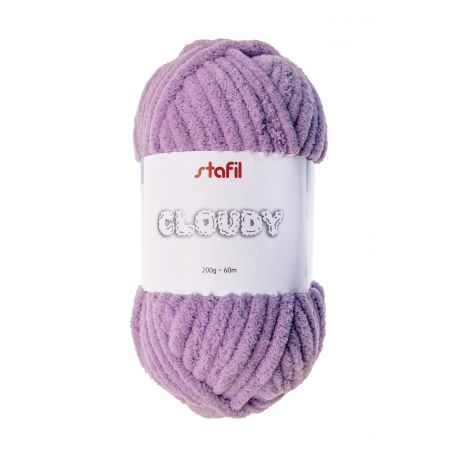 Gros fil chenille Cloudy Stafil violet 200g