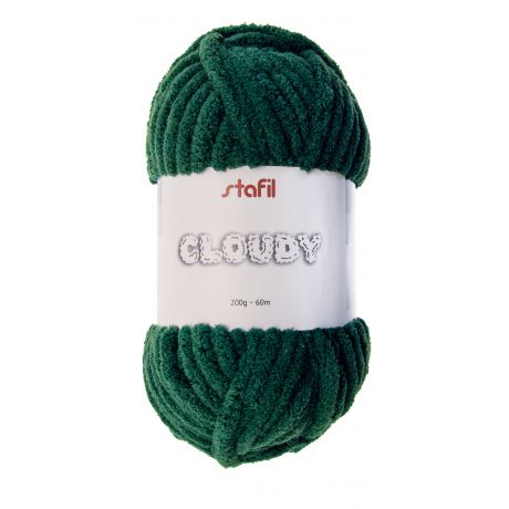 Gros fil chenille Cloudy Stafil vert fonc� 200g