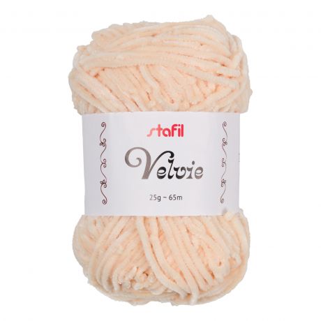 Pelote Velvie Stafil fil chenille amigurumi beige 25g