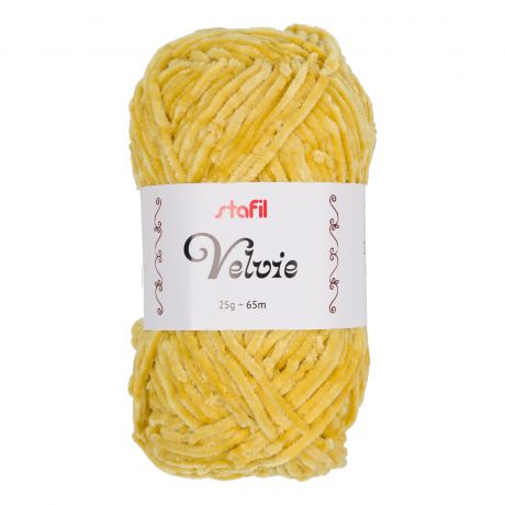 Pelote Velvie Stafil fil chenille amigurumi blanc 25g