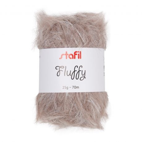 Pelote Fluffy Stafil fil peluche amigurumi brun 25g