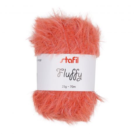 Pelote Fluffy Stafil fil peluche amigurumi orange 25g