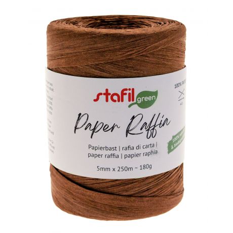 Fil Stafil en raphia naturel - marron