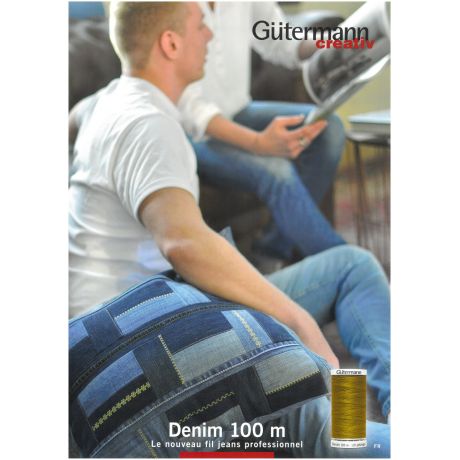 Nuancier fil jeans denim 100 m Gutermann