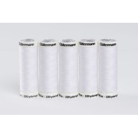 Fil 100%polyester blanc GUT 200m