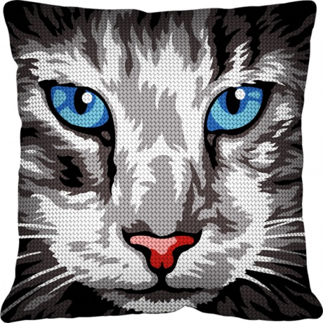 Kit coussin soudan - Le chat aux yeux bleu