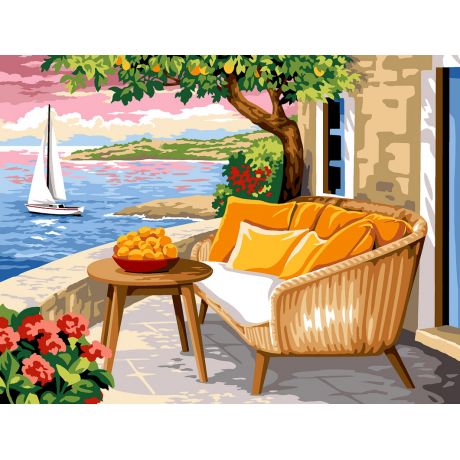 Canevas 40/50 -Balcon d��t�