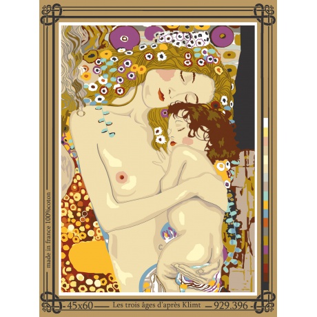 Canevas 45/60 - Les ges de la vie (Klimt)