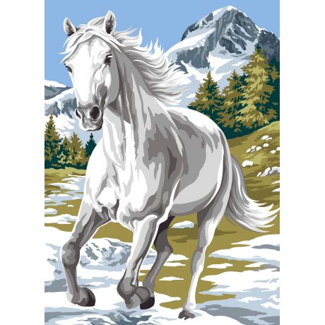 Canevas 45/60 - galop blanc