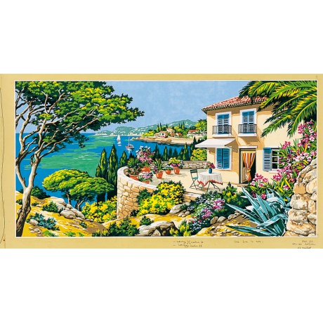 Canevas 65/120 - Villa vue sur la mer