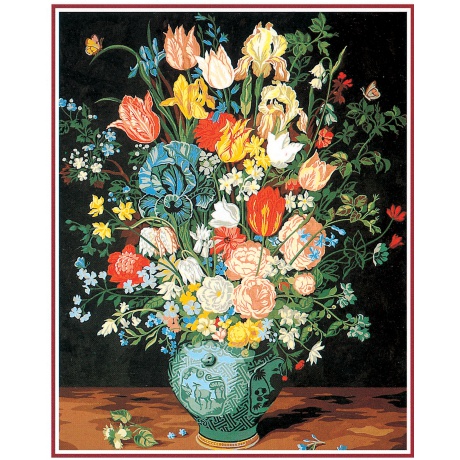 Canevas 75/90 - Le vase bleu (Brueghel)