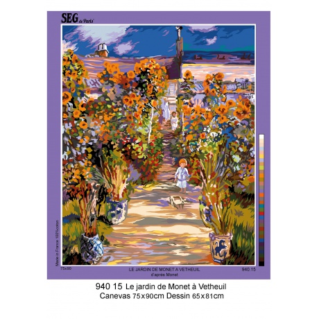Canevas 75/90 - Le jardin en Vtheuil(Monet)