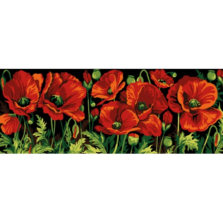 Canevas 25/60 - Coquelicots en fleurs