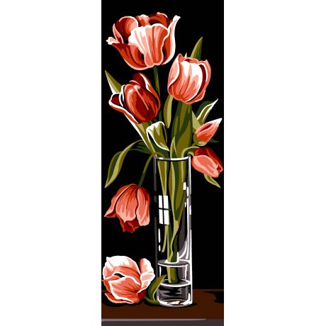Canevas 25/60 - Tulipes, fleurs coupes