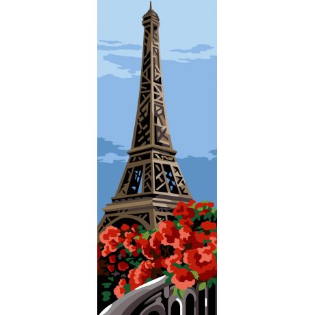 Canevas 25/60 - La tour Eiffel vue du balcon