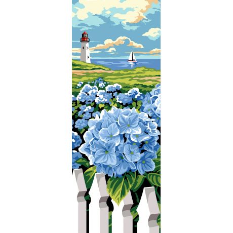 Canevas 25/60 - phare en bleu
