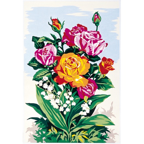 Canevas 30/40 - Bouquet de roses