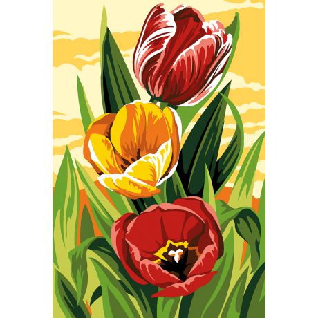 Canevas 30/40 - Les fleurs de tulipes