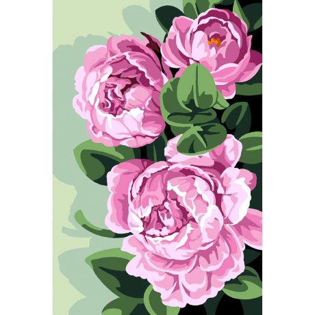 Canevas 30/40 Pivoine