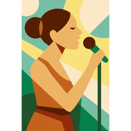 Canevas 30/40 Chanteuse